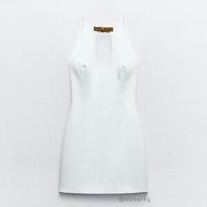 Zara SHORT HALTER STRAP DRESS